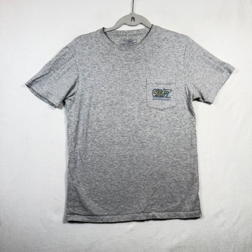 Vineyard Vines 146th Kentucky Derby Pocket Tee Gray Xs Horse Racing Shirt